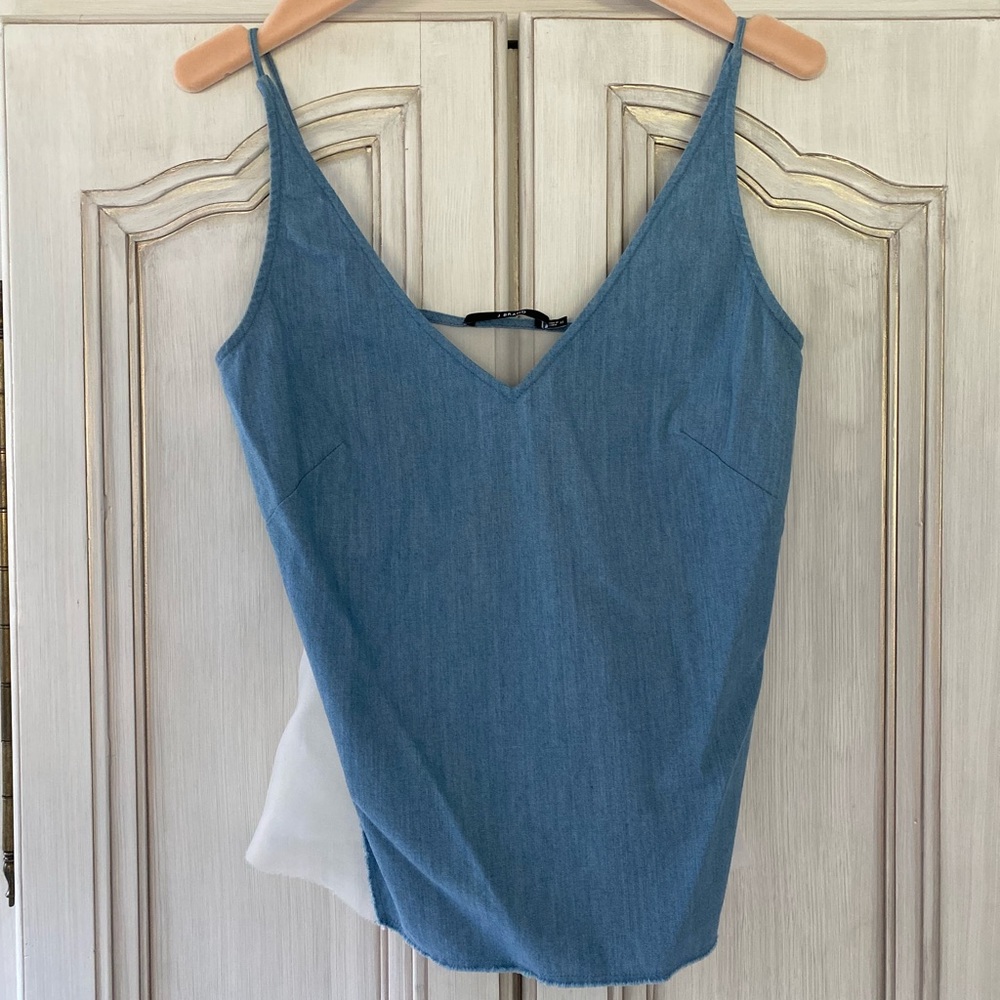 J Brand Denim Backless Tank Top, XS